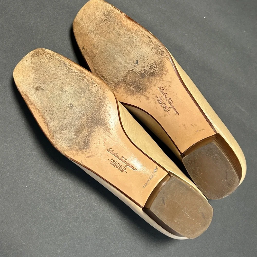 Salvatore Ferragamo Beige and Brown Loafers - Picture 12 of 17